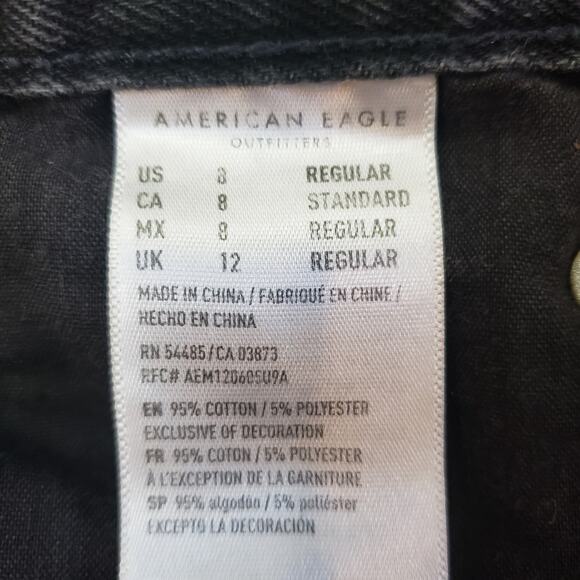 American Eagle Outfitters AEO Hi-Rise Girlfriend Button Fly Jeans Size 8 - Picture 5 of 5